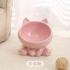 Ceramic Cat Bowl with High Feet for Pet Feeding