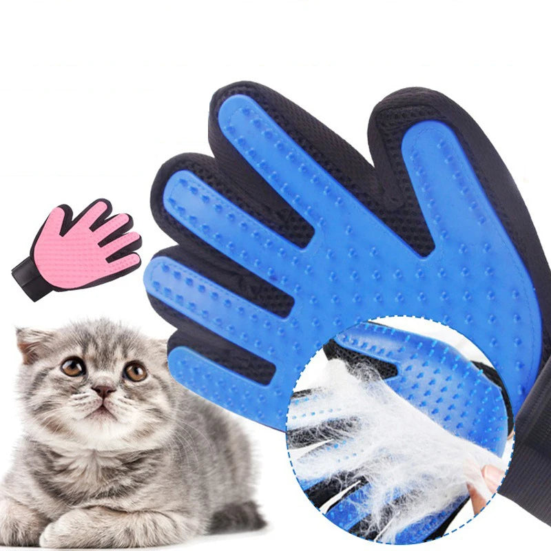 Gants de toilettage en silicone pour animaux