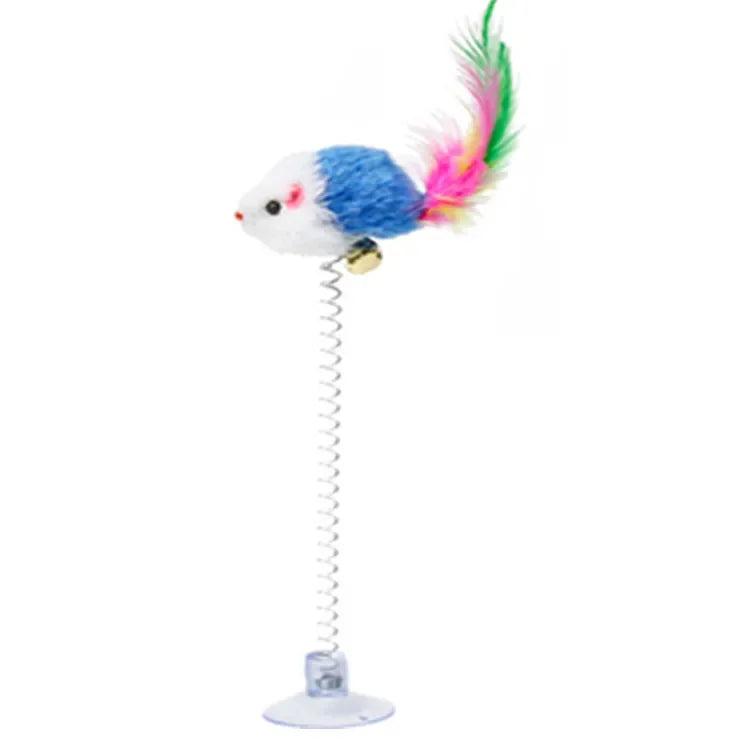 Juguete Interactivo para Gatos con Varita de Plumas y Cascabel