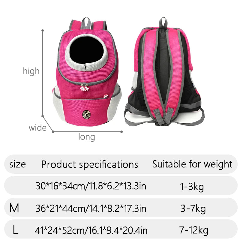 Double Shoulder Dog Carrier Bag - Portable Outdoor Pet Bag