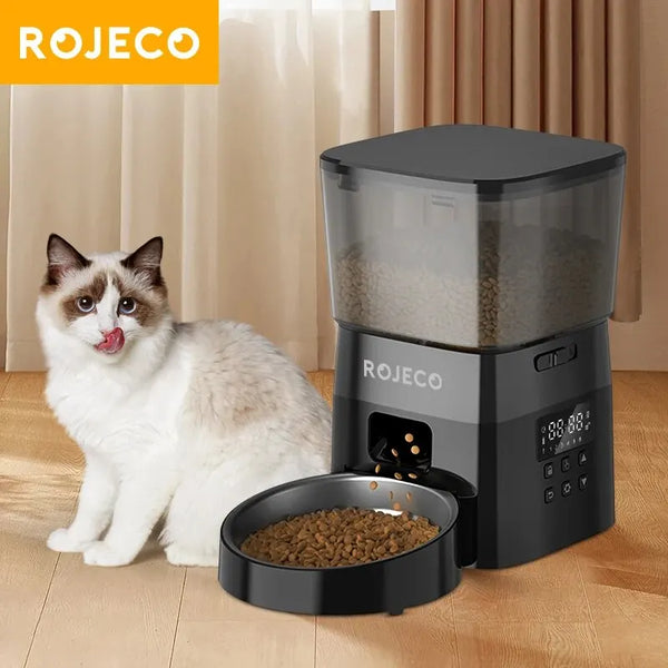 Rojeco Automatic Pet Feeder with Button Control