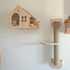 Wall-Mounted Cat Climbing Shelf Set with Hammock and Scratching Posts
