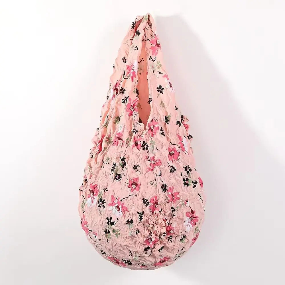 Foldable Reusable Bubble Shopping Bag with Expandable Storage