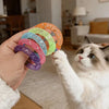 Soft Mesh Tube Cat Donut Toys with Bell - Interactive Chew & Play Set