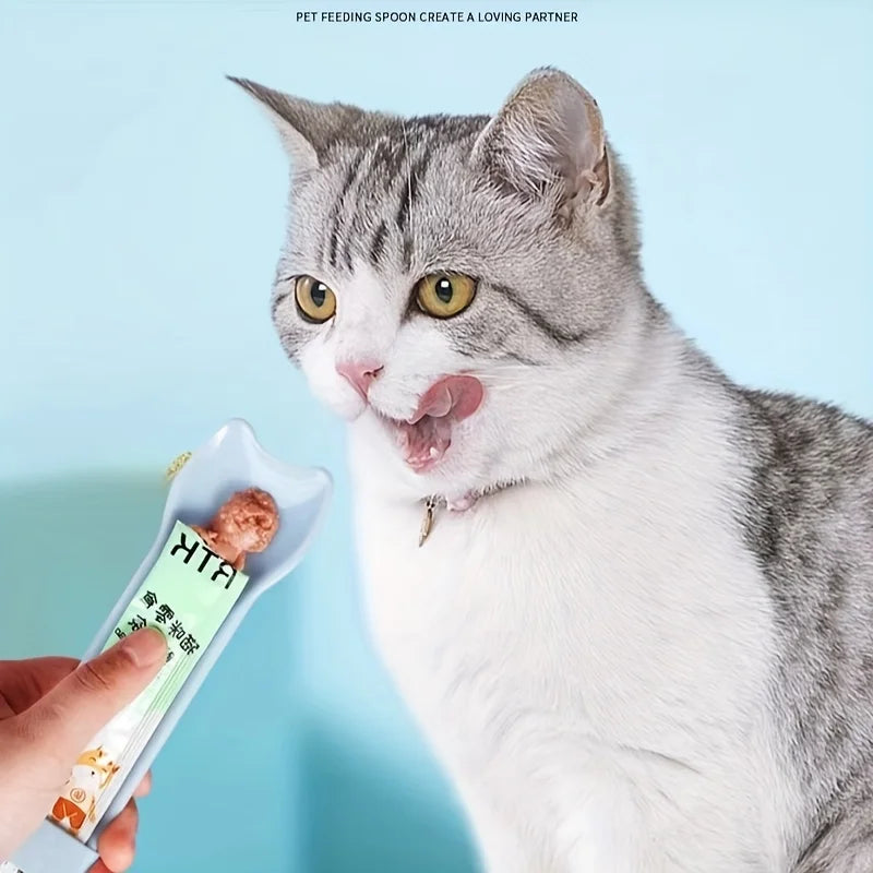 Cat Strip Squeeze Spoon Feeder for Lickable Treats