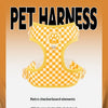Checkered Nylon Dog Harness for Small Dogs with Leash