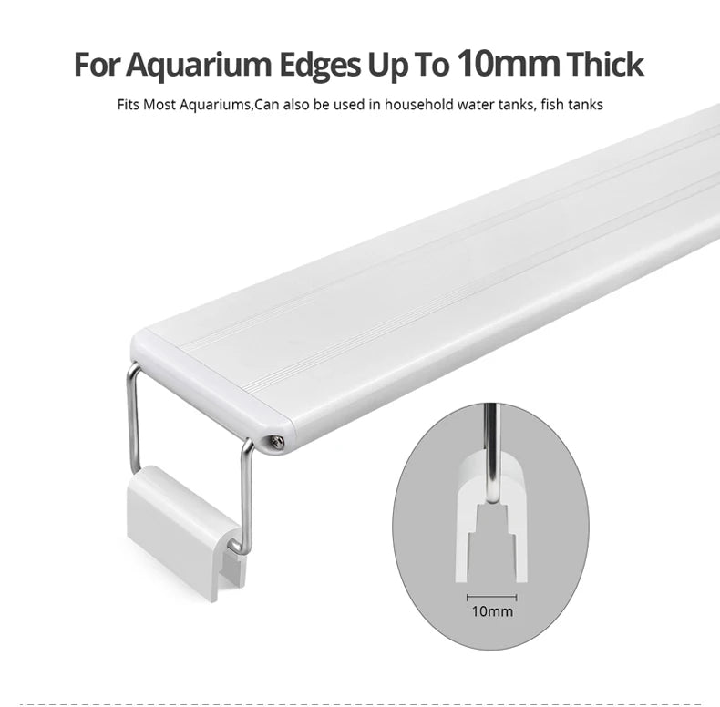 Lampe LED à clipser pour aquarium, profil fin