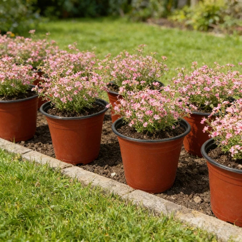 Plastic Plant Nursery Pots with Drainage Holes (Set of 10)