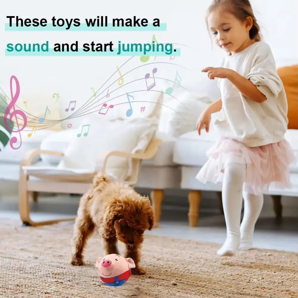Interactive Singing Plush Dog Toy with Bouncing Motion
