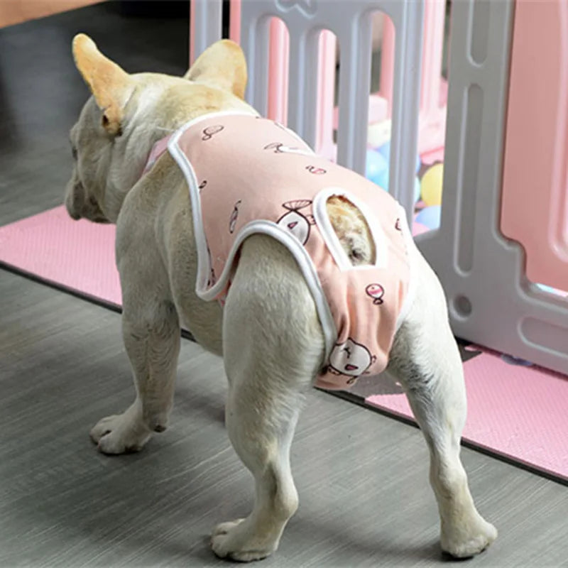 Adjustable Dog Diaper Pants with Suspenders