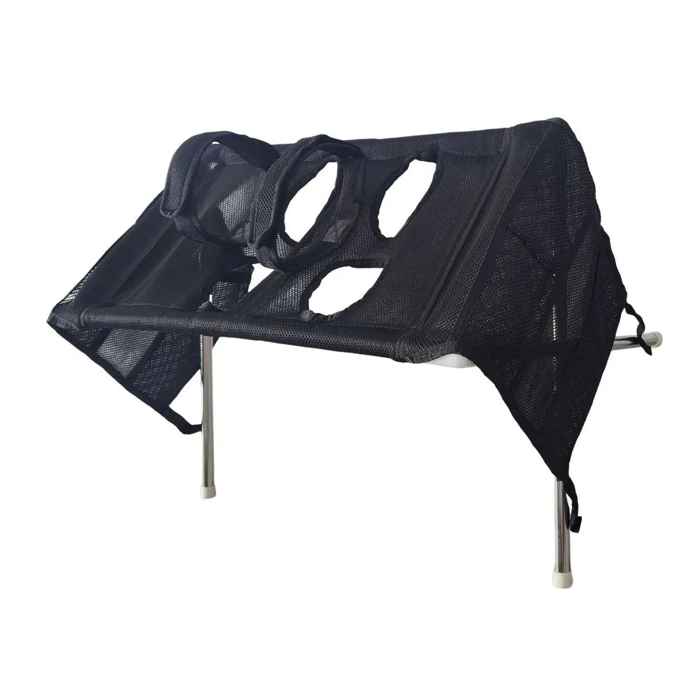 Foldable Pet Grooming Hammock with Quick-Dry Mesh