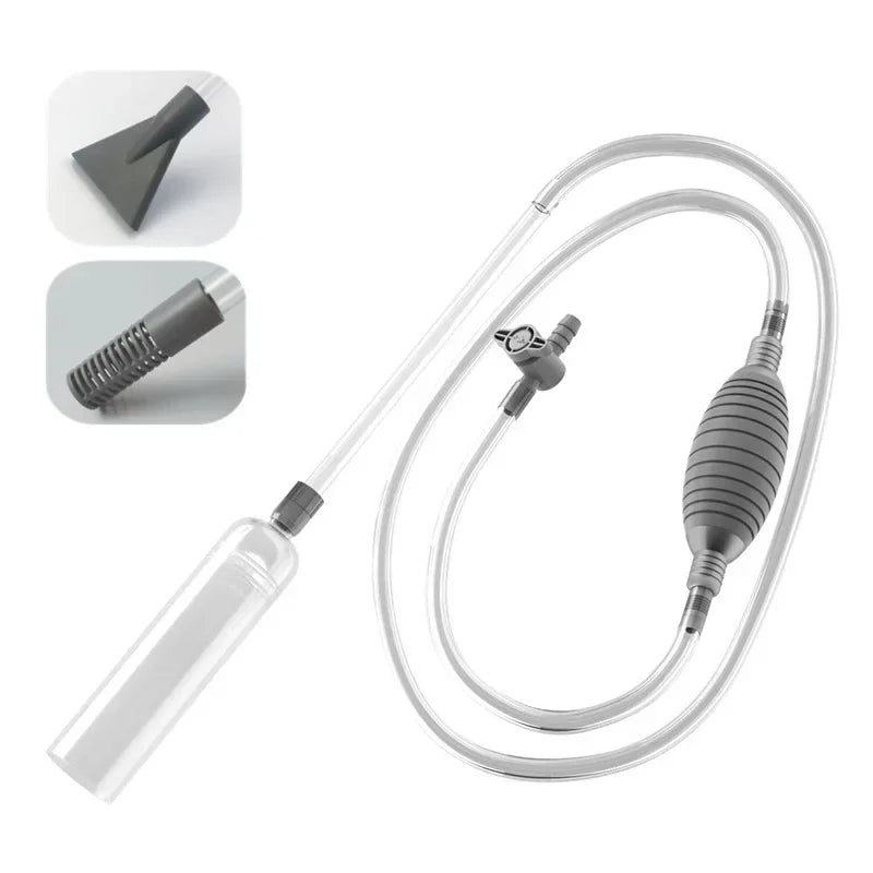 Siphon Manuel pour Aquarium avec Buse Nettoyante pour Graviers