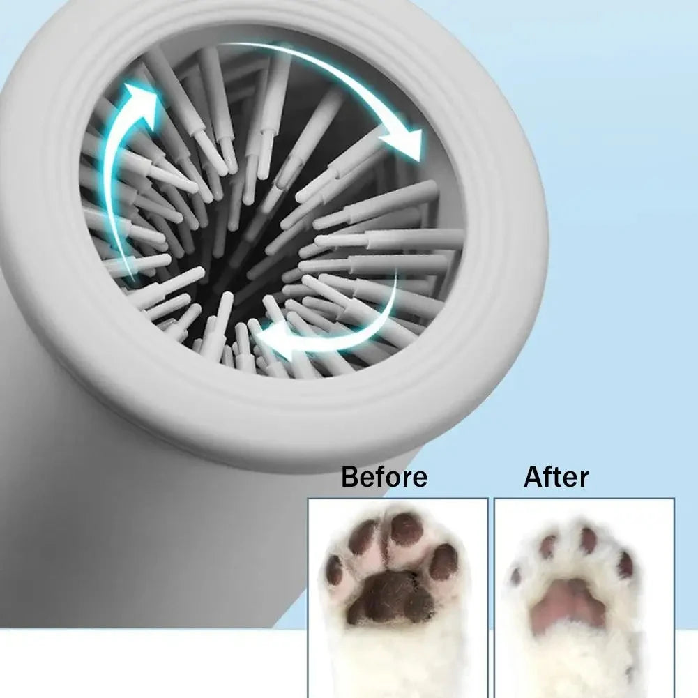 Electric Pet Paw Cleaner Cup with Gentle Bristles