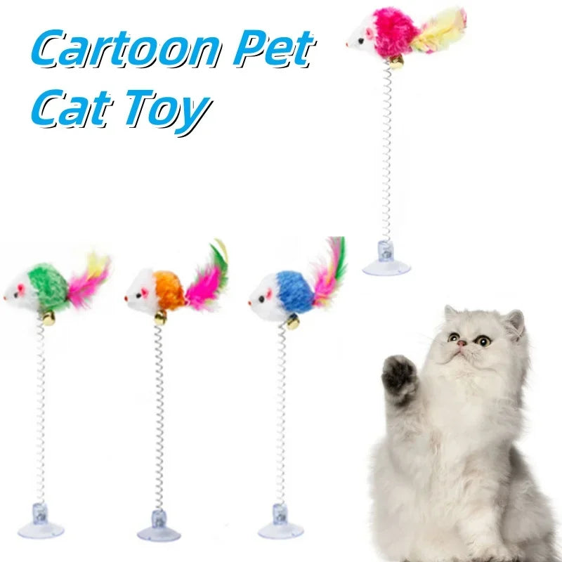 Juguete Interactivo para Gatos con Varita de Plumas y Cascabel