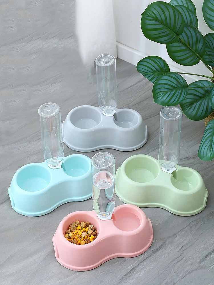 Automatic Pet Feeding Bowl with Water Dispenser