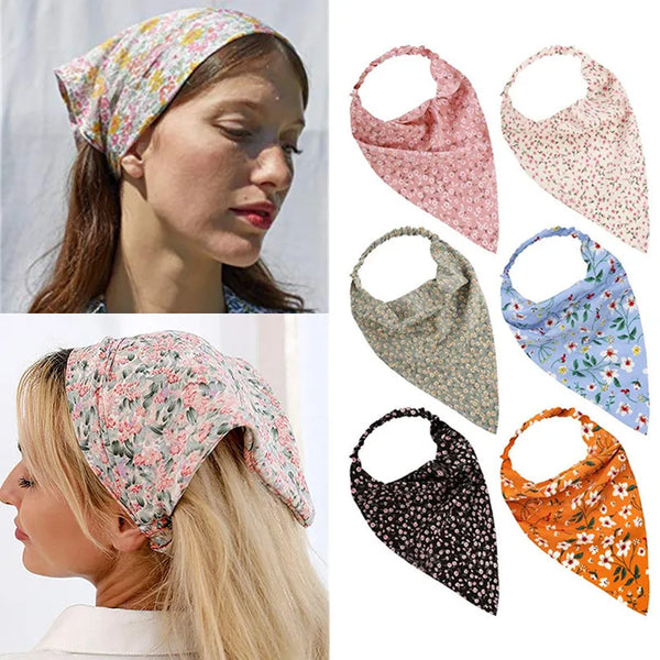 Bohemian Paisley Print Triangle Head Scarf