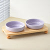 Elevated Ceramic Cat & Dog Bowl with Stand – 2-in-1 Food and Water Feeder