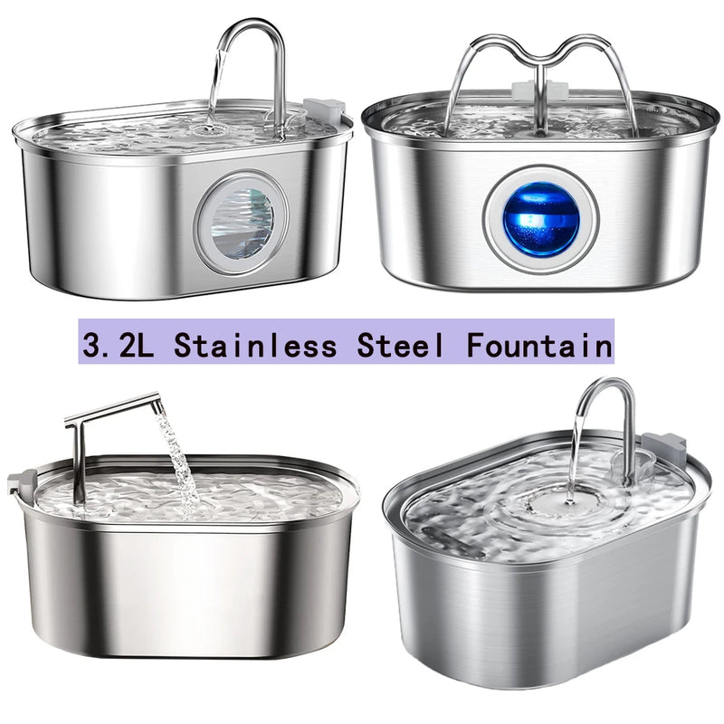 Stainless Steel Pet Water Fountain