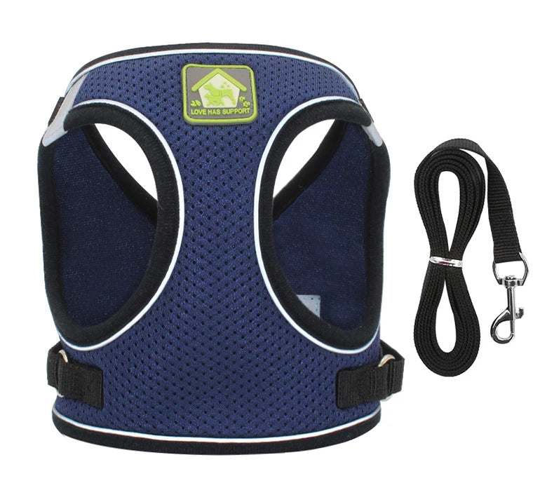 Adjustable Mesh Dog Harness Vest for Small and Medium Pets