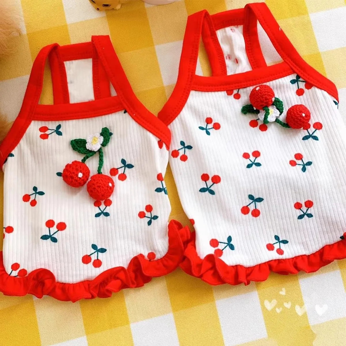 Cherry Print Cooling Vest for Small Dogs and Cats