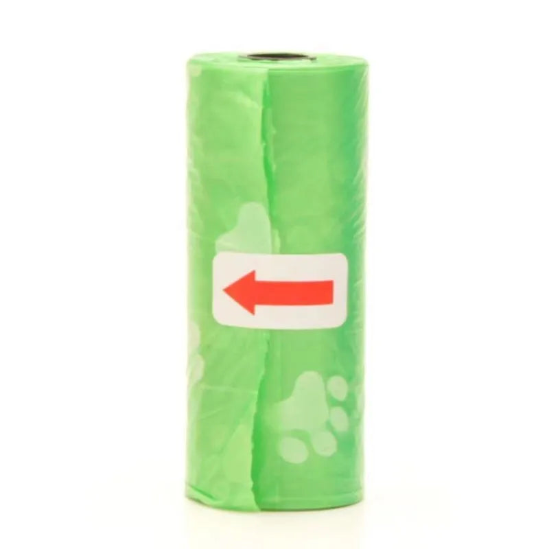 Disposable Dog Waste Bags with Bone-Shaped Dispenser and Leash Clip