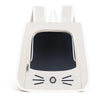 A white breathable pet carrier backpack designed for cats and small dogs.