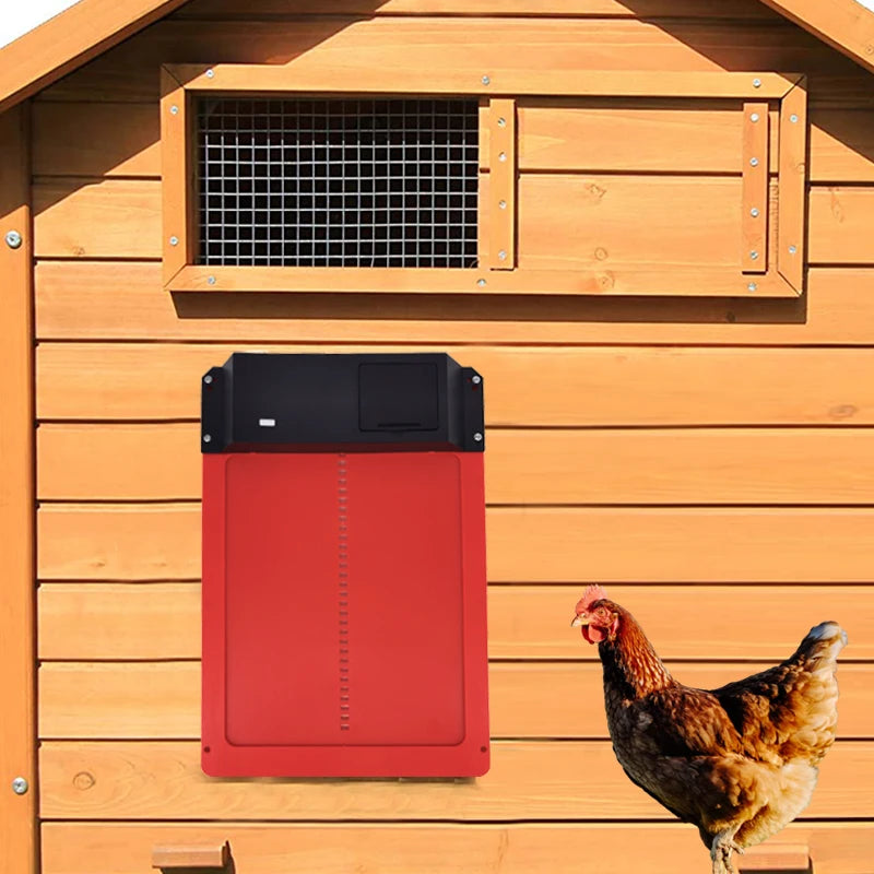 Battery-Powered Automatic Chicken Coop Door Opener with Light Sensor