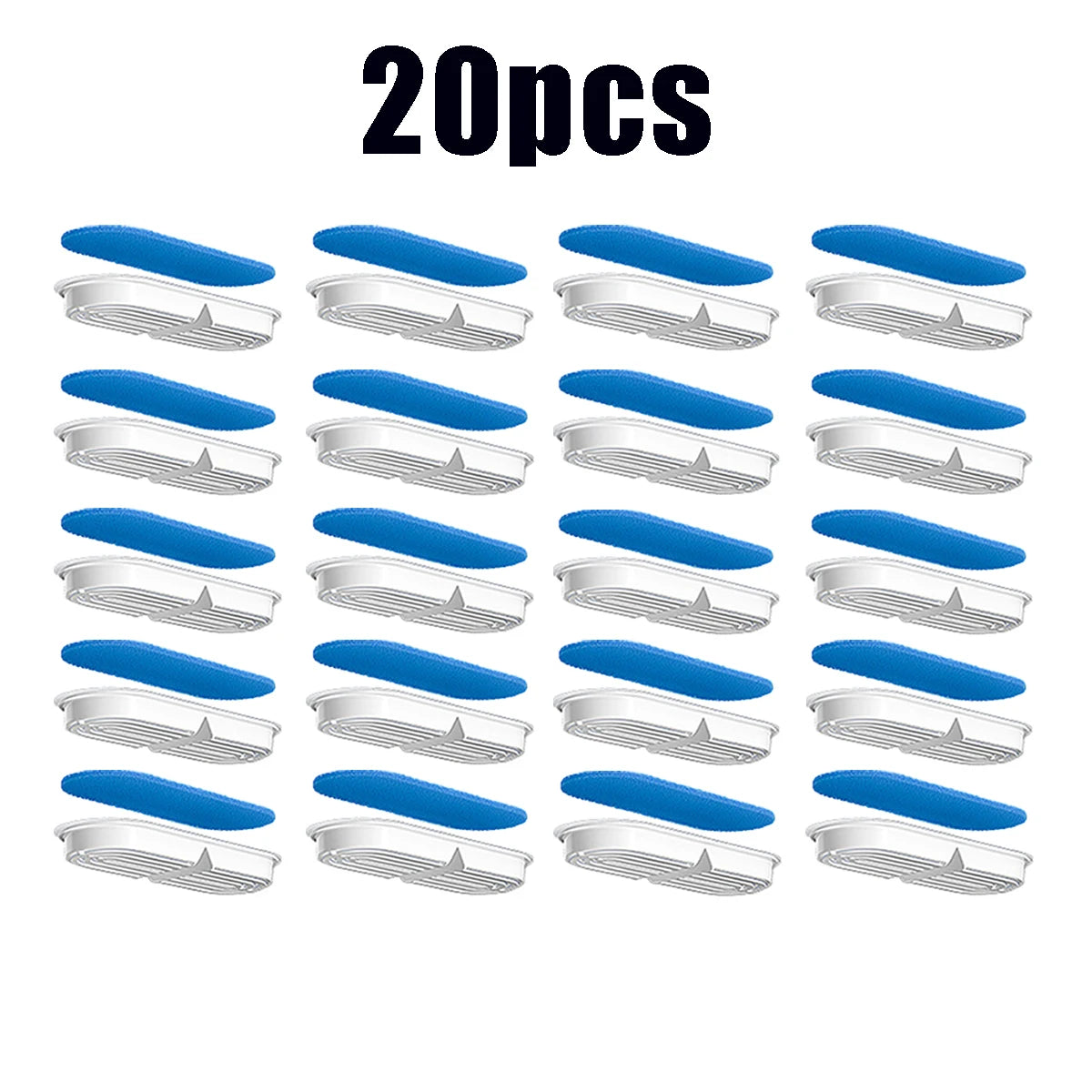 20 pieces of blue and silver activated charcoal replacement filters for cat water fountains