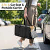 Foldable Dog Car Seat Booster with Anti-Slip Base