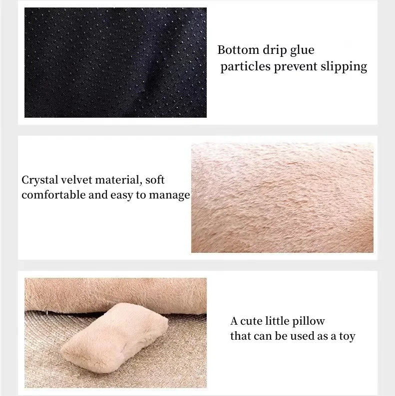 Machine Washable Cat Sofa Bed with Removable Cover