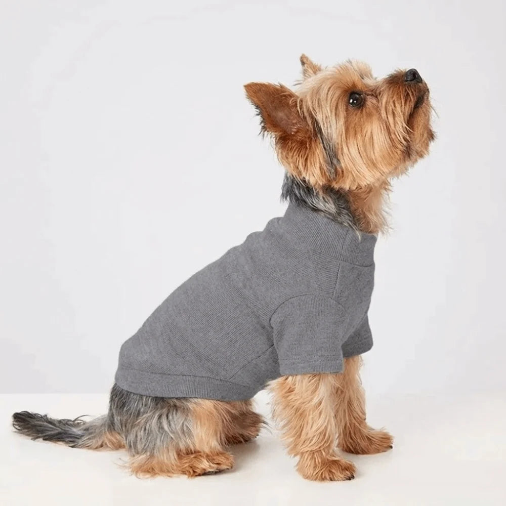 Cozy Solid Color Pet Sweater for Small Dogs