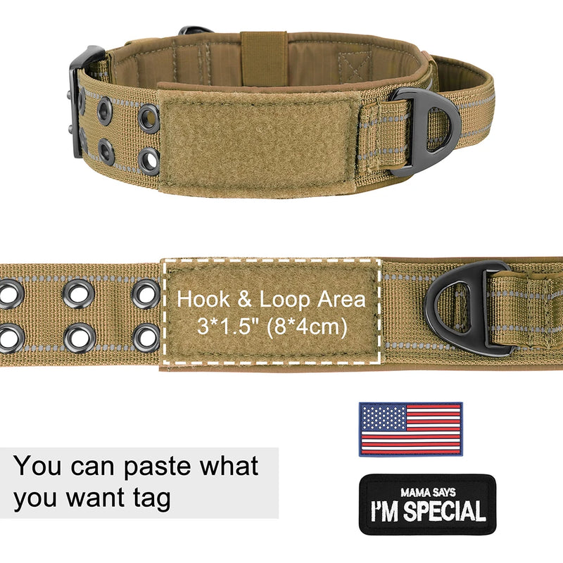 Taktisches Nylon-Hundehalsband mit Griff