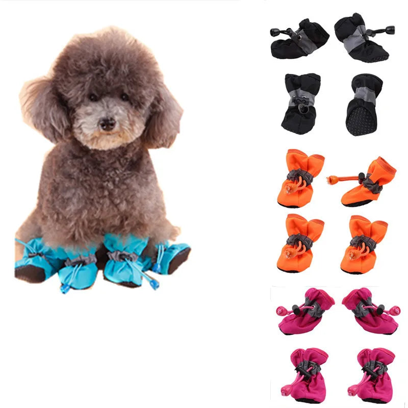 Botas de Lluvia Antideslizantes para Perros - Juego de 4 Piezas