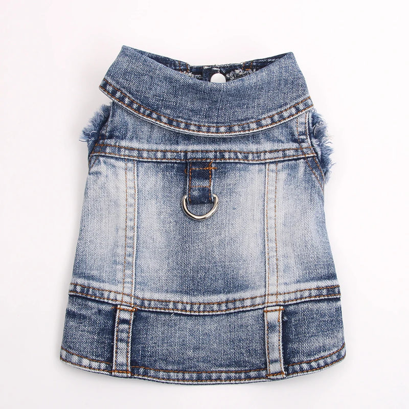 Denim Jeans Coat for Dogs and Cats - Spring Autumn