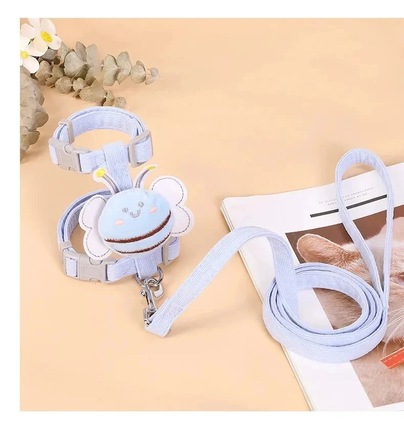 Breathable Mesh Cat & Small Dog Harness with Leash