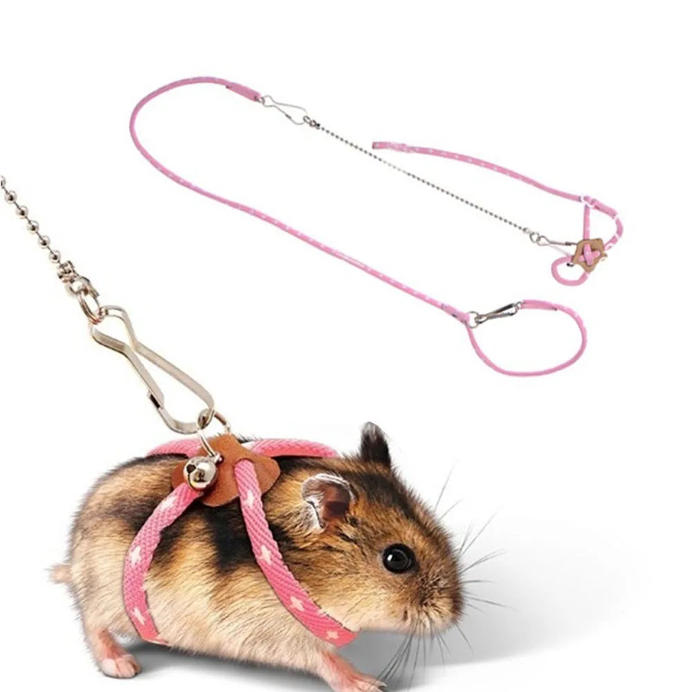 Adjustable Small Pet Harness with Anti-Bite Leash