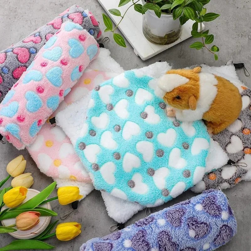 Double Layer Fleece Hanging Hammock Bed for Small Pets