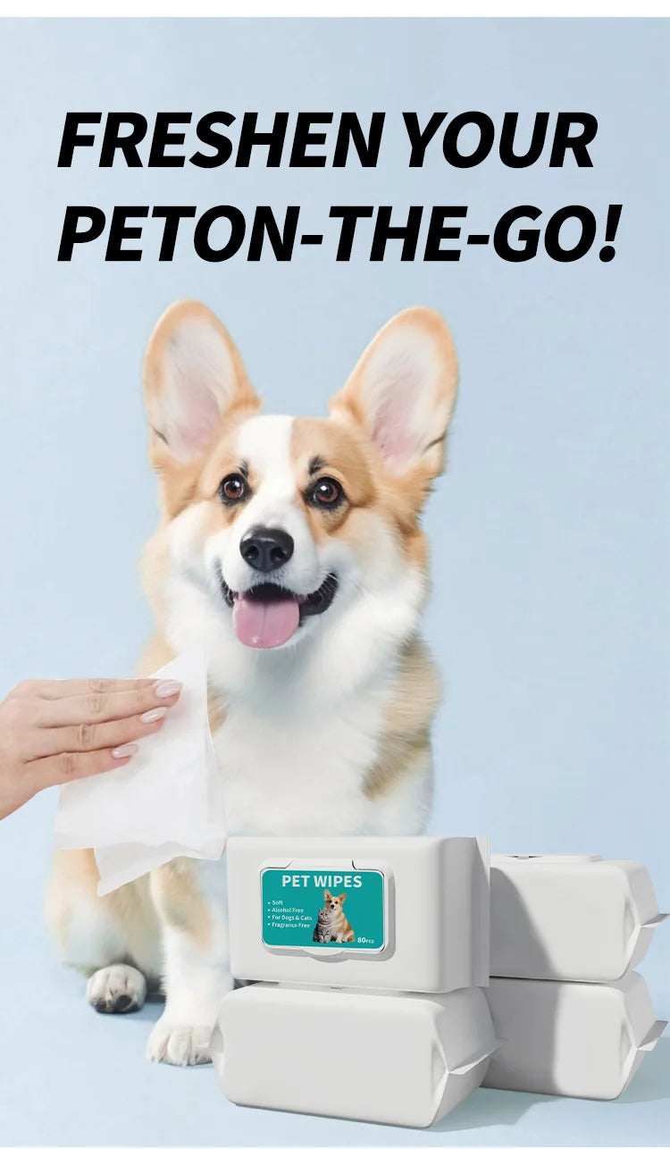 Plant-Based Deodorizing Pet Wipes for Sensitive Skin