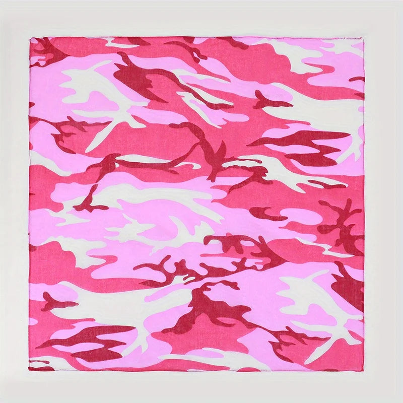 Camouflage Print Cotton Bandana – 53x53cm
