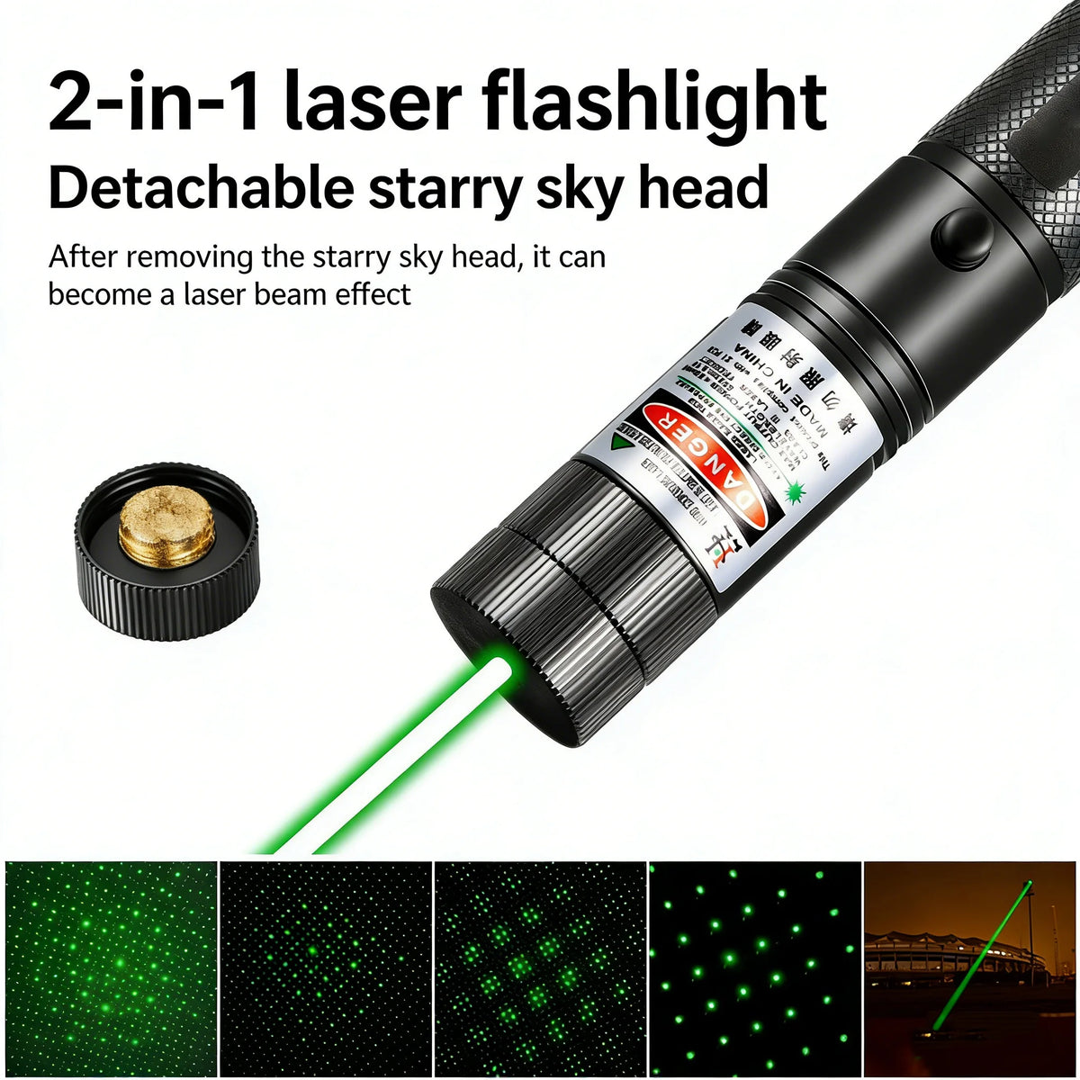 High-Power Green Laser Pointer for Presentations & Pet Play