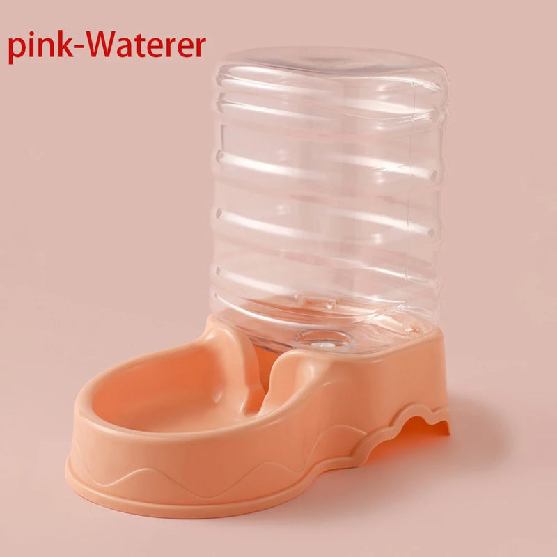Distributeur de nourriture et fontaine à eau transparents 3,8 L pour animaux