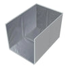 A gray foldable cat litter box enclosure with a splash guard, shown from an angled view.