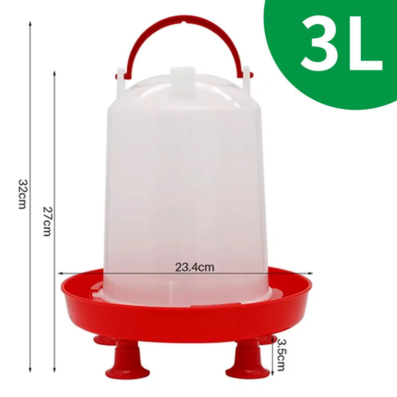 1.5kg / 3L Automatic Chicken Feeder and Drinker with Leg