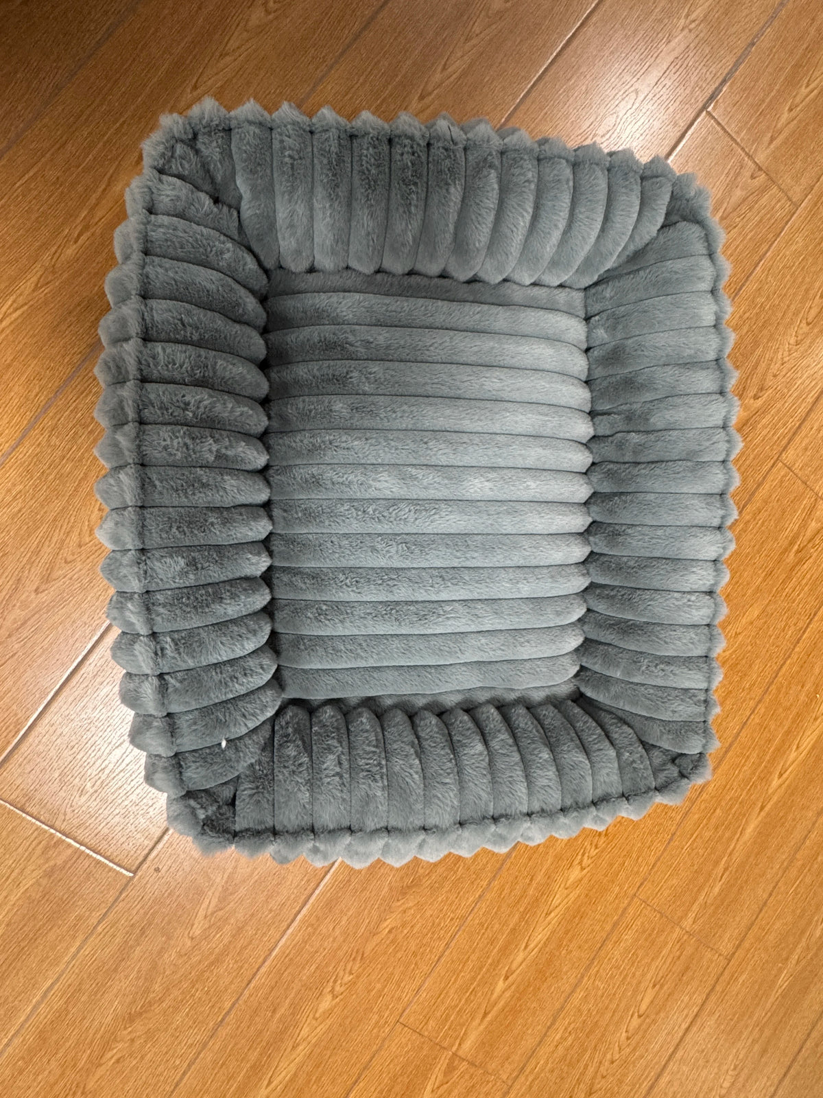 Cozy Rectangle Plush Pet Bed with Removable Cover