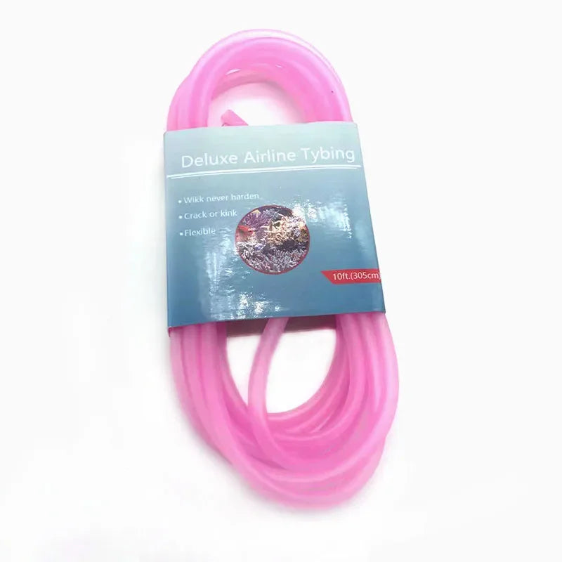 Tuyauterie d'avion rose de luxe pour pompes et pierres d'air d'aquarium