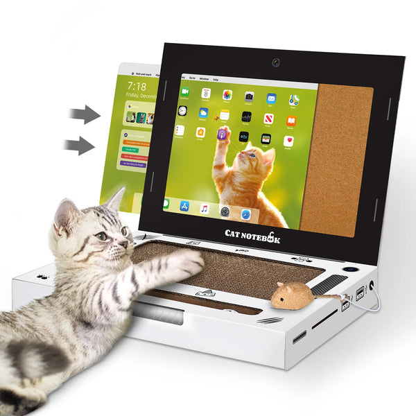 Griffoir pour chat en forme d'ordinateur portable