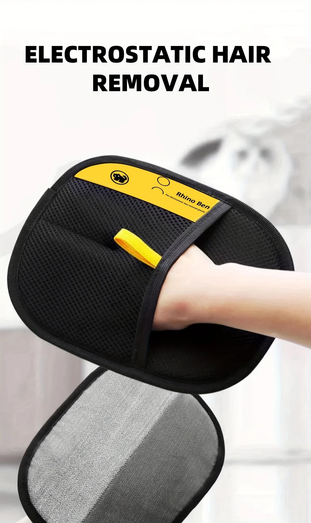 Double-Sided Pet Grooming Gloves for Effective Hair Removal