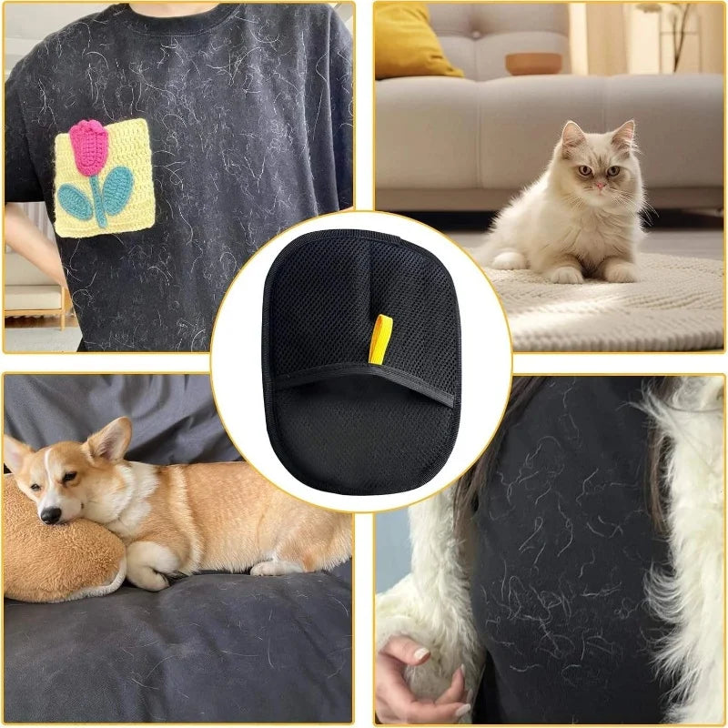 Pet Grooming Gloves for Dog and Cat Hair Removal