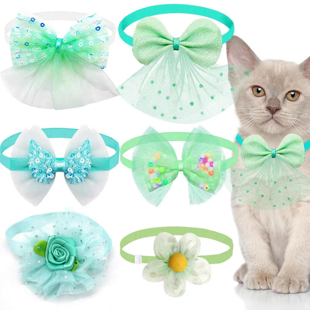 Lace Bow Tie Collar Accessory for Small Dogs and Cats