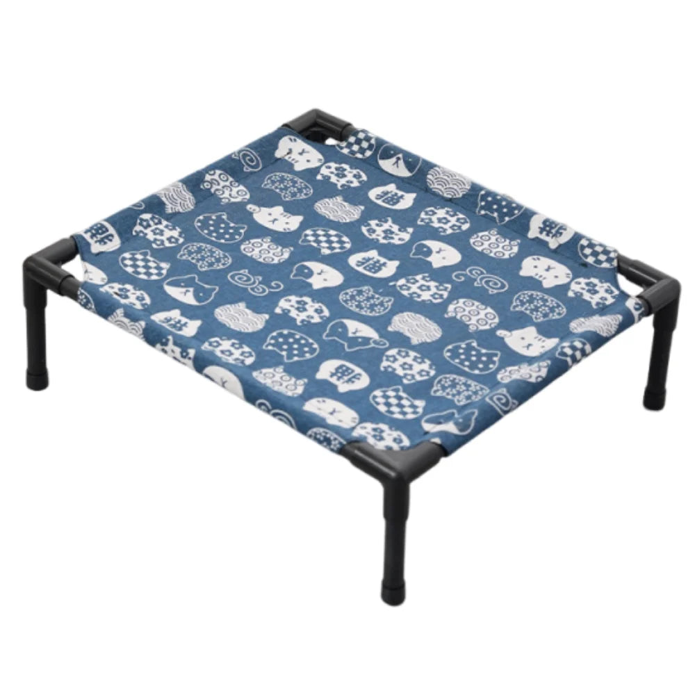 Elevated Pet Bed with Detachable Frame and Breathable Mesh